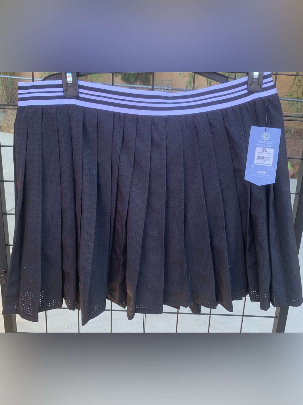NWT Avia Black Pleated Tennis Skort Skirt